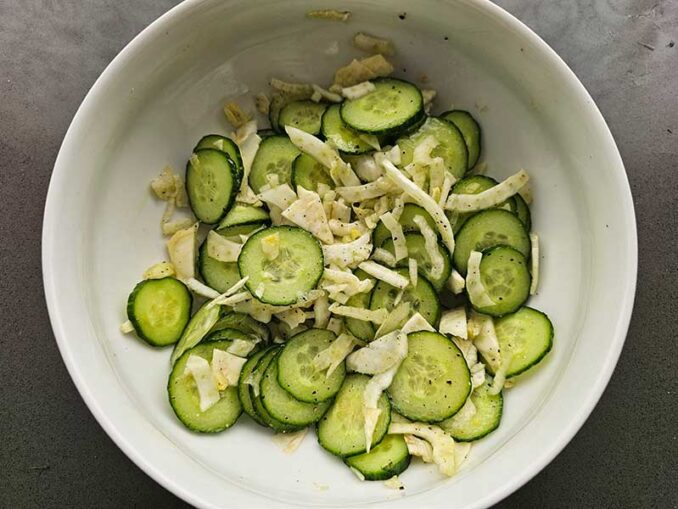 komkommer venkel salade